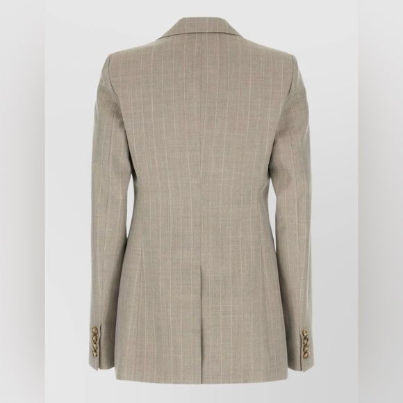 Stella McCartney Taupe Pinstripe Blazer - Picture 3 of 16